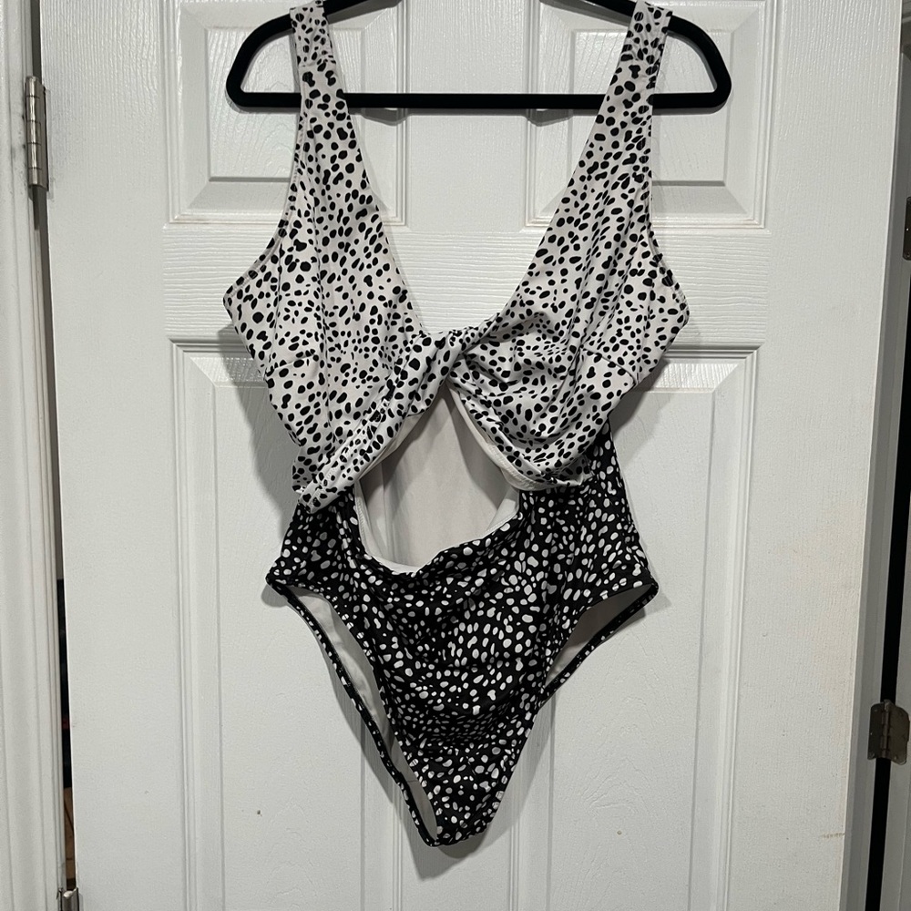 Asos Polka Dot Swimsuit
